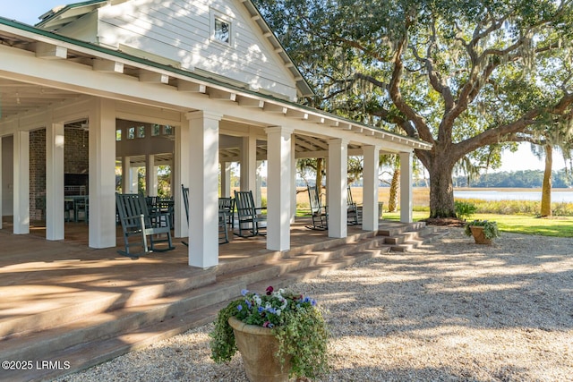 7 Canton Row, Beaufort, SC 29906 - view of patio / terrace with a water view
