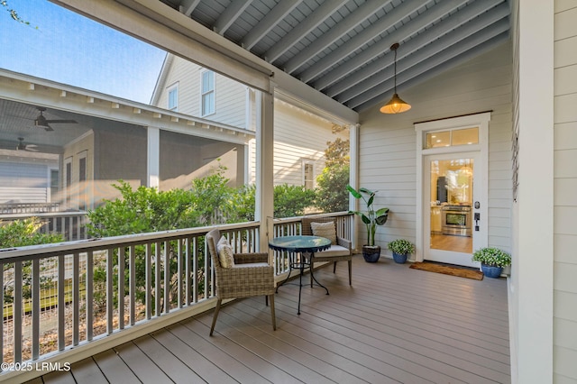 7 Canton Row, Beaufort, SC 29906 - sunroom with vaulted ceiling and ceiling fan