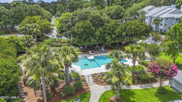 71 Skull Creek Dr Unit A302, Hilton Head Island, SC 29926 - drone / aerial view of a pool