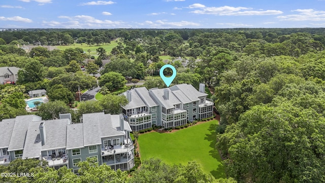 71 Skull Creek Dr Unit A302, Hilton Head Island, SC 29926 - drone / aerial view of a heavily wooded area