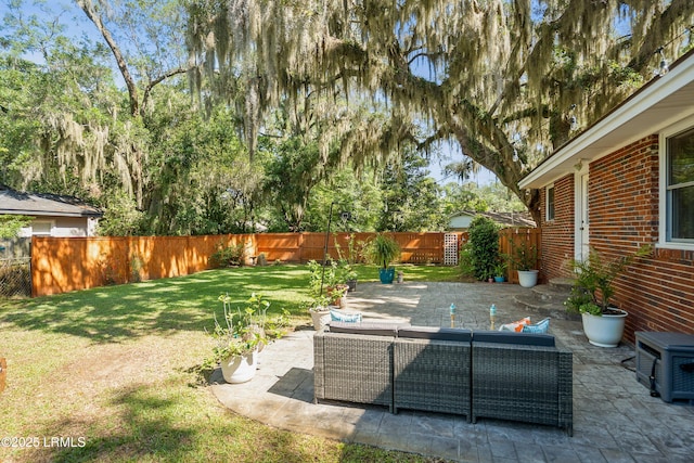 702 Center Dr W, Beaufort, SC 29902 - view of yard with an outdoor living space and a patio