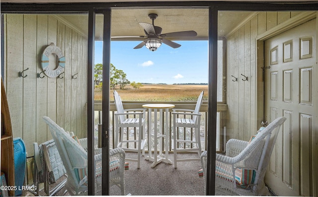 exterior space with a rural view