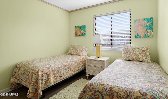 bedroom featuring ornamental molding