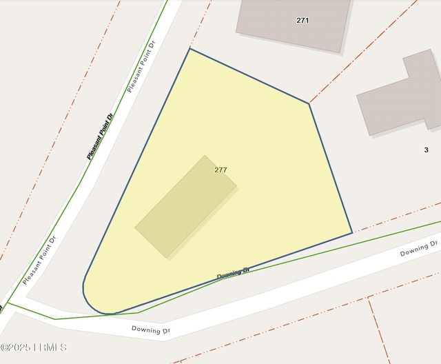 277 Pleasant Point Dr, Beaufort, SC 29907 - map / location of property area