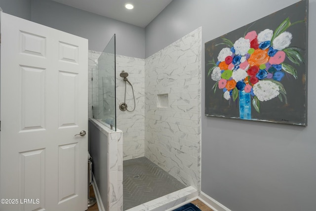 277 Pleasant Point Dr, Beaufort, SC 29907 - full bathroom featuring walk in shower and recessed lighting