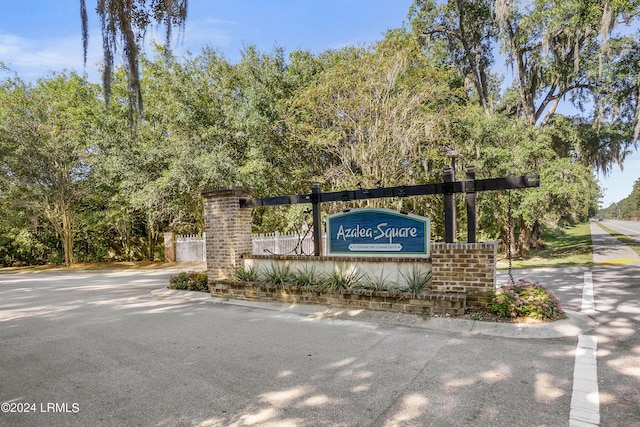 view of community sign