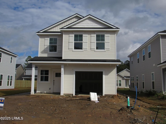 view of front of home with an attached garage