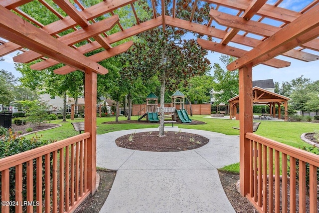 21 Woods Bay Rd, Bluffton, SC 29910 - view of patio with a pergola and a gazebo