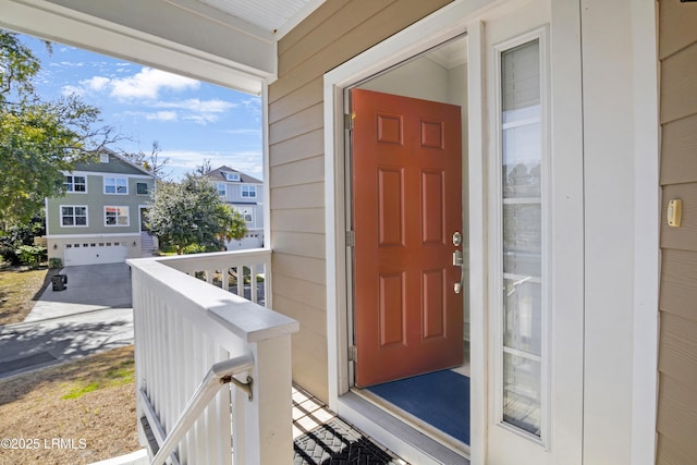 view of doorway to property