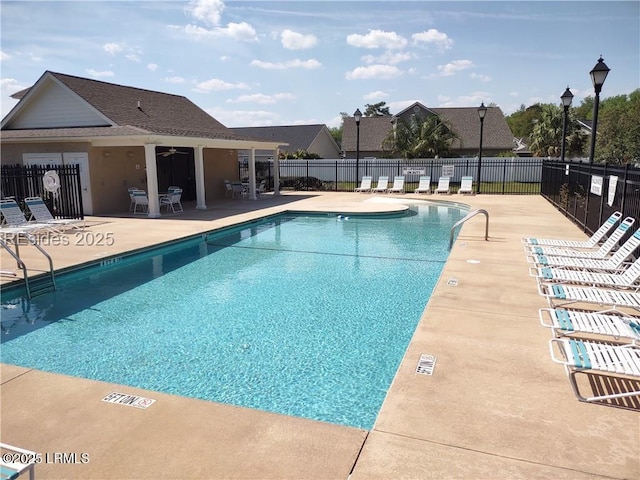 55 Broadland Cir, Bluffton, SC 29910 - community pool featuring a patio area and a ceiling fan