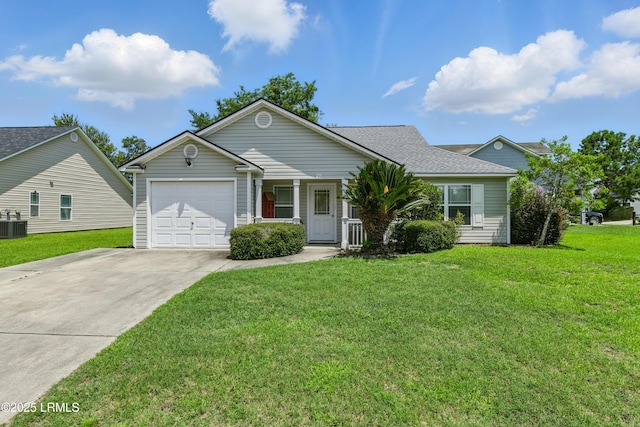55 Broadland Cir, Bluffton, SC 29910 - single story home featuring concrete driveway, a garage, a front yard, and roof with shingles