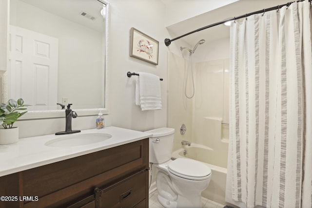 485 Bb Sams Dr, Saint Helena Island, SC 29920 - full bathroom featuring vanity, shower / bath combo with shower curtain, and tile patterned floors