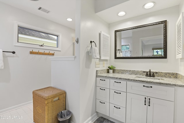 485 Bb Sams Dr, Saint Helena Island, SC 29920 - bathroom featuring vanity and plenty of natural light