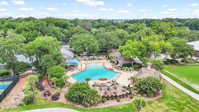 485 Bb Sams Dr, Saint Helena Island, SC 29920 - drone / aerial view of a pool area
