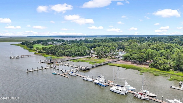 485 Bb Sams Dr, Saint Helena Island, SC 29920 - bird's eye view of a nearby body of water and a marina