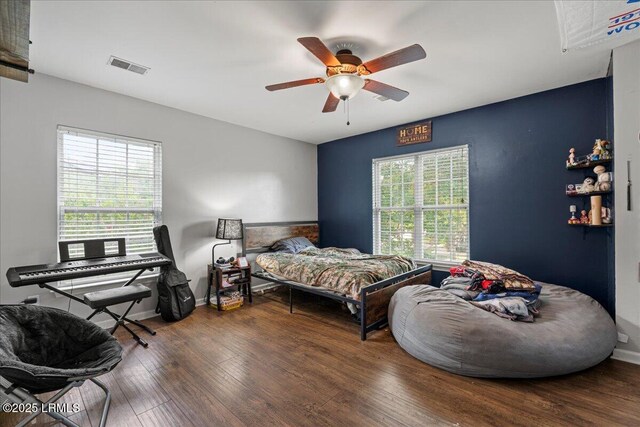 20 Pennyroyal Way, Beaufort, SC 29906 - bedroom with hardwood / wood-style flooring and a ceiling fan