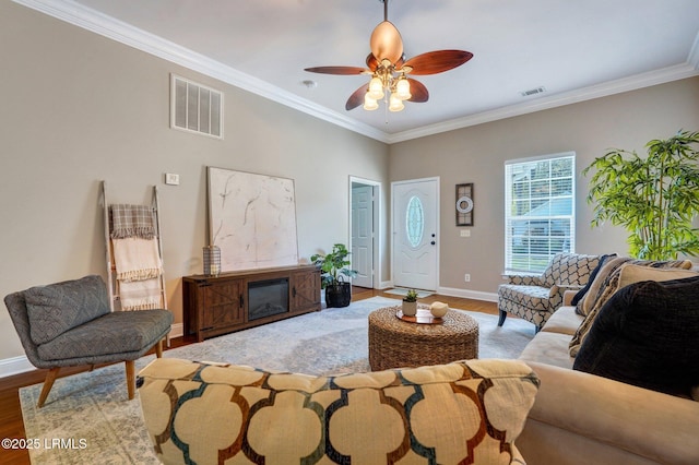 47 River Tree Cir, Bluffton, SC 29910 - living area featuring wood finished floors, visible vents, and baseboards