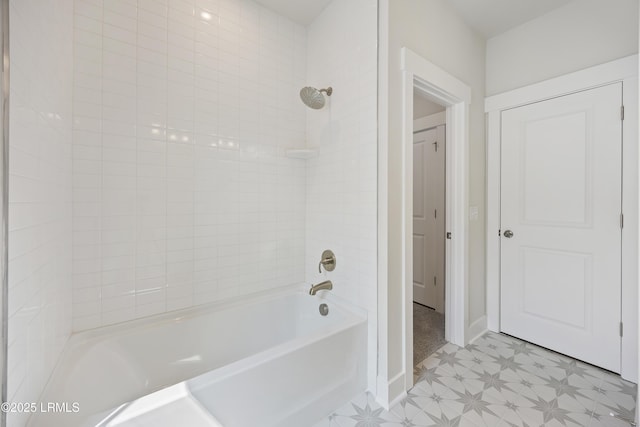 14 Skipperling Ct, Bluffton, SC 29909 - bathroom featuring tile patterned floors, shower / bathtub combination, and baseboards