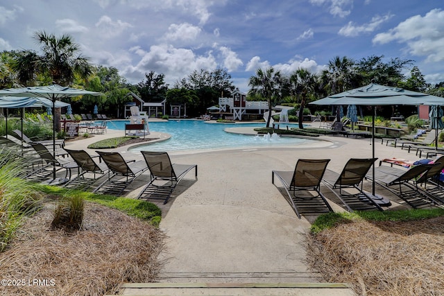 14 Skipperling Ct, Bluffton, SC 29909 - community pool with a patio