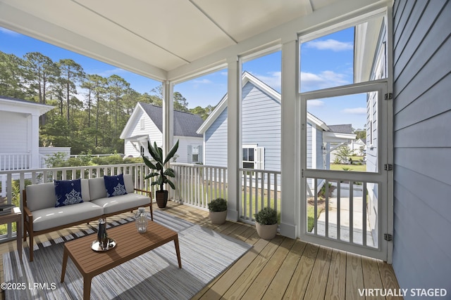 14 Skipperling Ct, Bluffton, SC 29909 - sunroom / solarium featuring outdoor lounge area