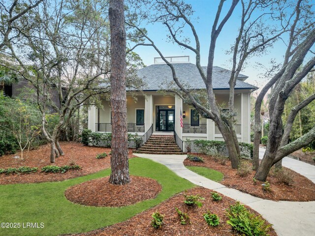 view of front of house featuring covered porch