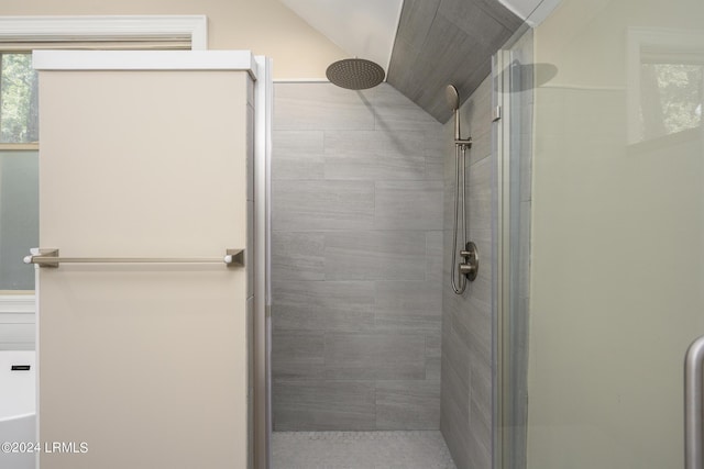 bathroom with an enclosed shower