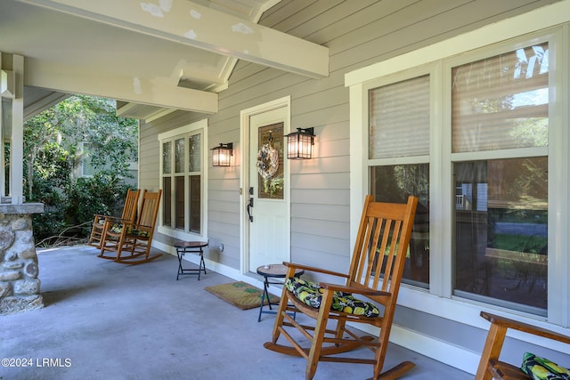 view of patio / terrace with a porch