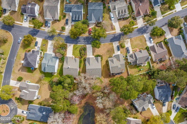 bird's eye view with a residential view