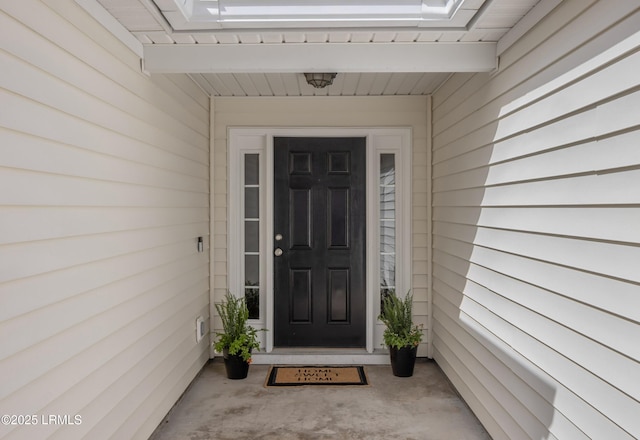 view of doorway to property