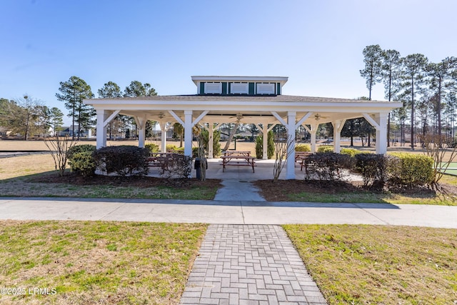 135 Danbridge Ct, Bluffton, SC 29910 - view of community with a gazebo and a lawn