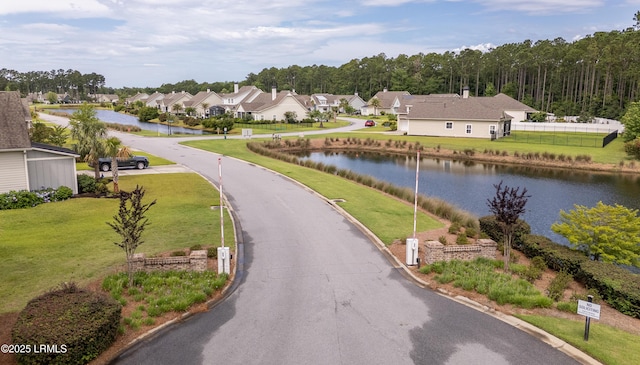 135 Danbridge Ct, Bluffton, SC 29910 - aerial perspective of suburban area with a large body of water