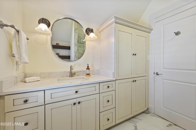 625 Spanish Wells Rd Unit 12, Hilton Head Island, SC 29926 - bathroom featuring vanity and marble finish floor