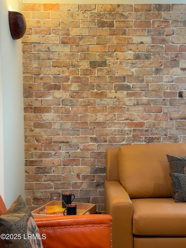 625 Spanish Wells Rd Unit 12, Hilton Head Island, SC 29926 - living area with brick wall