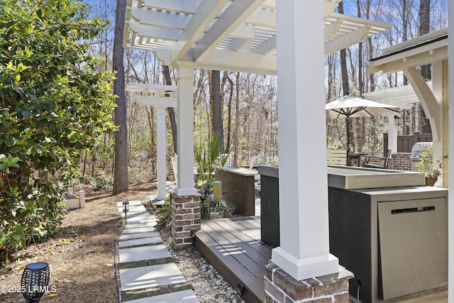 625 Spanish Wells Rd Unit 12, Hilton Head Island, SC 29926 - view of patio / terrace with a pergola