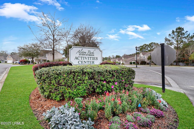 view of community sign