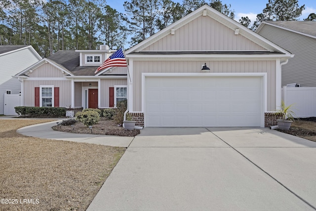 craftsman-style home with a garage