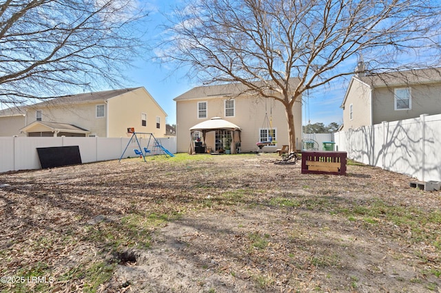 76 Shadow Moss Dr, Beaufort, SC 29906 - view of yard with a playground, a gazebo, and a fenced backyard