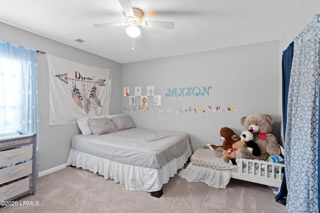 76 Shadow Moss Dr, Beaufort, SC 29906 - bedroom with a ceiling fan, baseboards, visible vents, and carpet floors