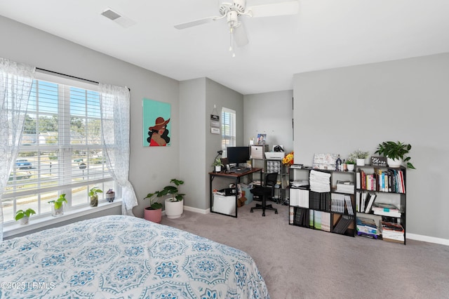 76 Shadow Moss Dr, Beaufort, SC 29906 - bedroom with baseboards, multiple windows, visible vents, and carpet