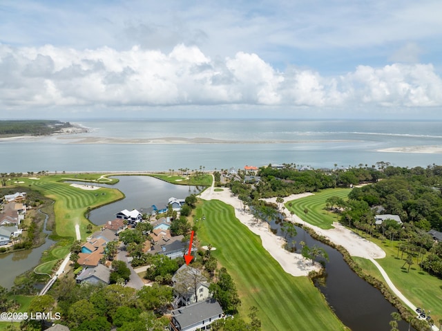 26 Fairway Club Dr, Fripp Island, SC 29920 - bird's eye view with a water view, golf course view, and a residential view