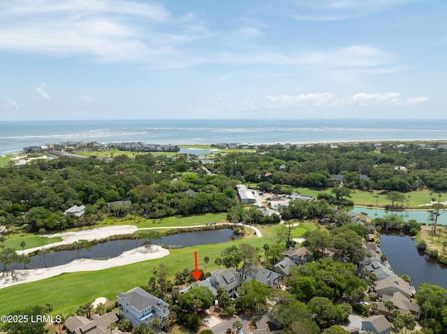26 Fairway Club Dr, Fripp Island, SC 29920 - aerial view featuring a water view, view of golf course, and a residential view