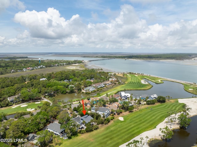 26 Fairway Club Dr, Fripp Island, SC 29920 - drone / aerial view featuring a water view, golf course view, and a residential view