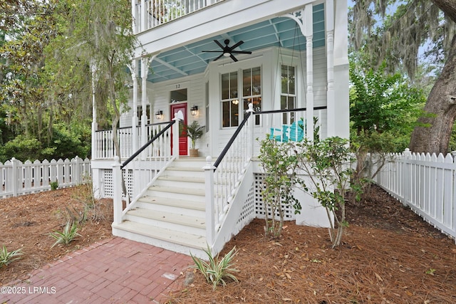 12 Sheffield Ct, Beaufort, SC 29907 - doorway to property with ceiling fan