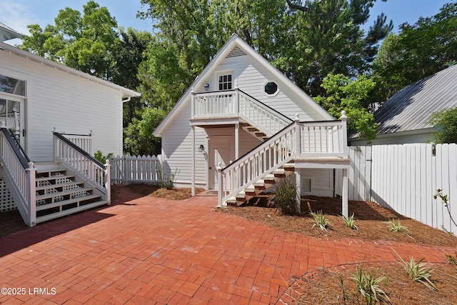 12 Sheffield Ct, Beaufort, SC 29907 - view of front of home with stairs, a patio, and a deck