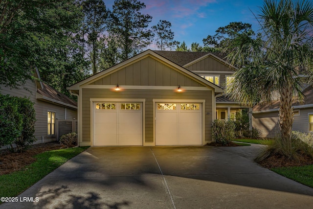 39 Sweet Marsh Ct, Bluffton, SC 29910 - view of front of home featuring concrete driveway, board and batten siding, and a garage