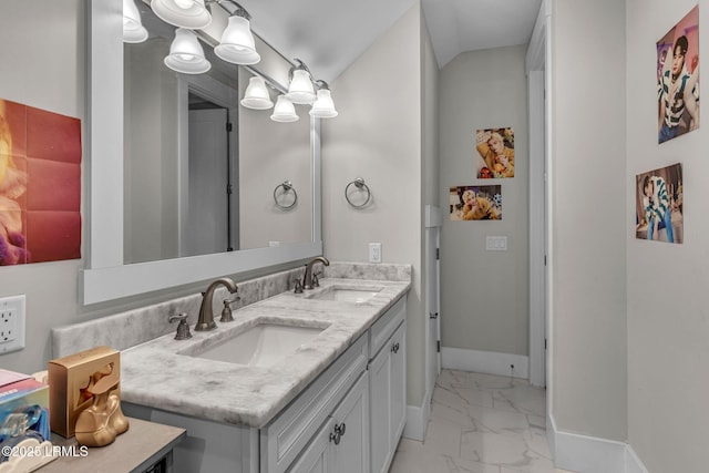 39 Sweet Marsh Ct, Bluffton, SC 29910 - bathroom featuring marble finish flooring and double vanity