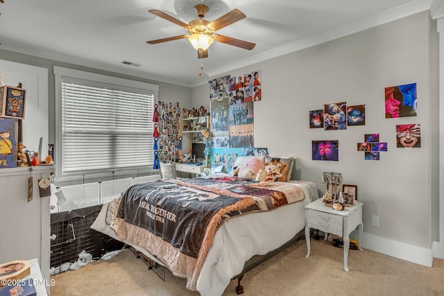 39 Sweet Marsh Ct, Bluffton, SC 29910 - bedroom featuring carpet flooring, crown molding, and ceiling fan