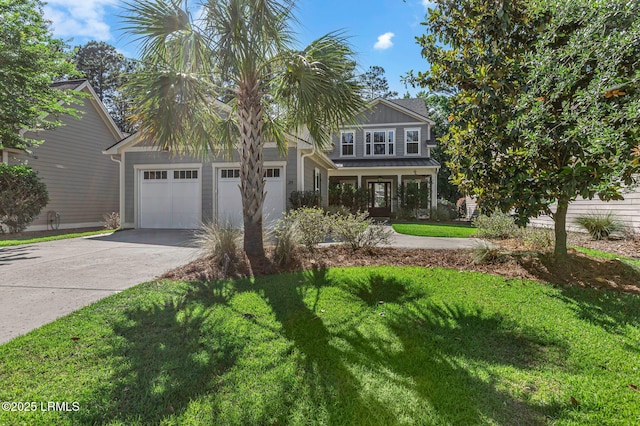 39 Sweet Marsh Ct, Bluffton, SC 29910 - view of front of home featuring driveway, a front lawn, and a garage
