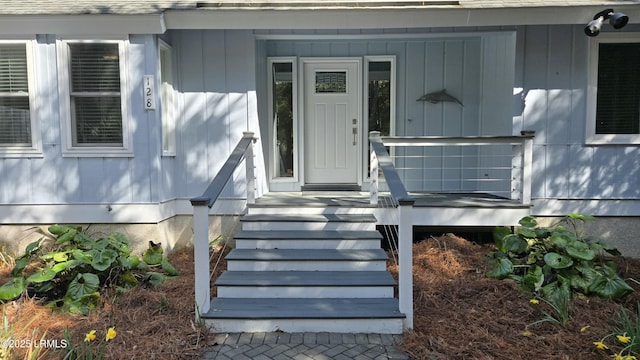 view of doorway to property