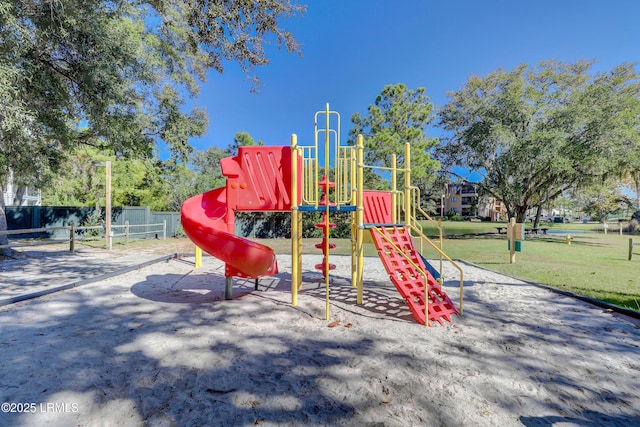 view of play area